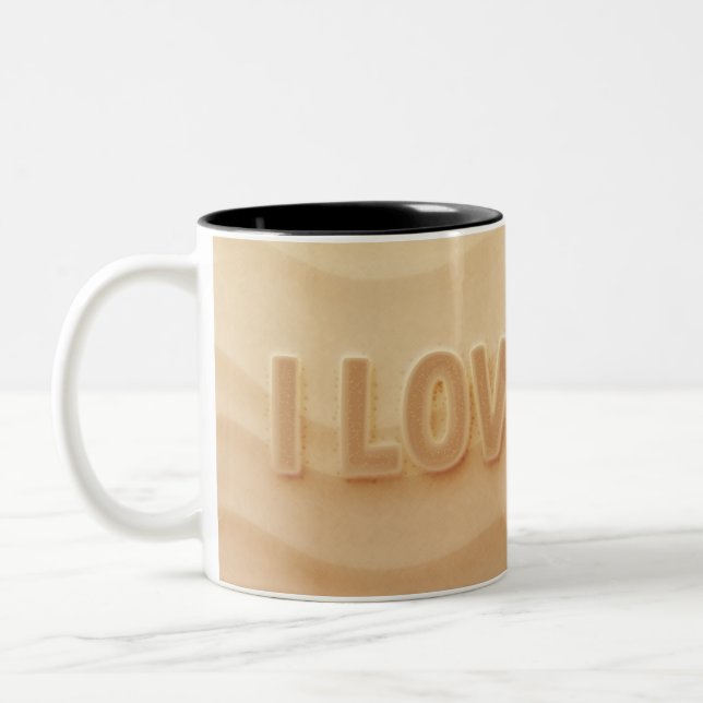 Tasse 2 Couleurs Je t'aime coeur doux (Gauche)