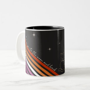 Tasse 2 Couleurs Je t'aime jusqu'à la lune et retour Drapeau Lesbie