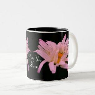 Tasse 2 Couleurs Je t'aime Maman Blancs Basique Personnalisé