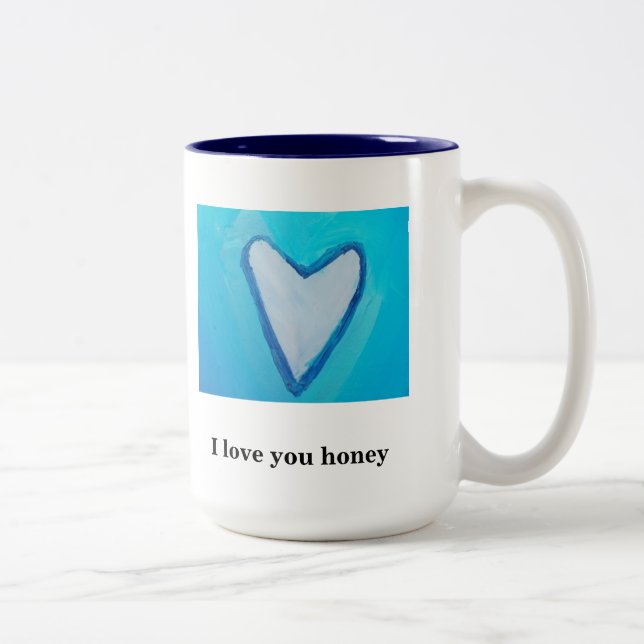 TASSE 2 COULEURS JE T'AIME MIEL (Droit)