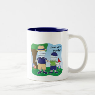 Tasse 2 Couleurs Je t'aime papa personnalisable
