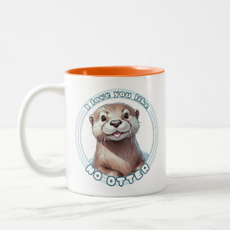 Tasse 2 Couleurs Je T'Aime Pas De Otter : Jolie loutre d'aquarelle