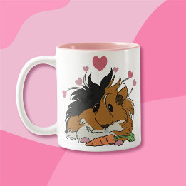 Tasse 2 Couleurs Je T'Aime Plus Que Carottes Guinée Pig Valentine