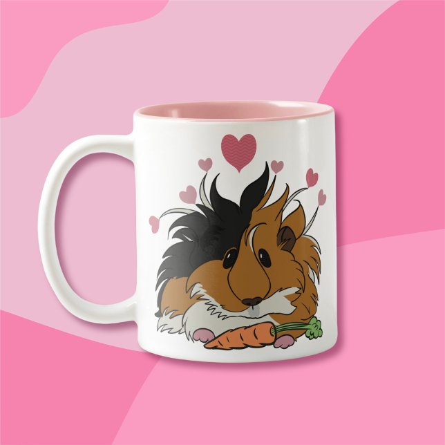 Tasse 2 Couleurs Je T'Aime Plus Que Carottes Guinée Pig Valentine (Créateur téléchargé)