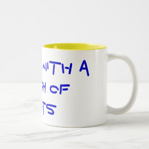 Tasse 2 Couleurs Je travaille avec un groupe d'idiots