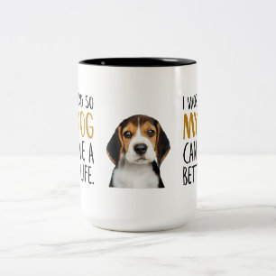 Tasse 2 Couleurs Je travaille dur afin que mon chien puisse avoir u
