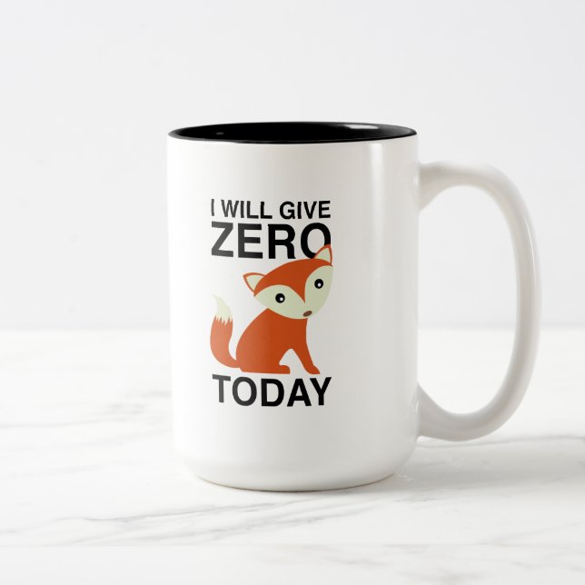 Tasse 2 Couleurs Je Vais Donner Zero Fox Aujourd'Hui (Droit)