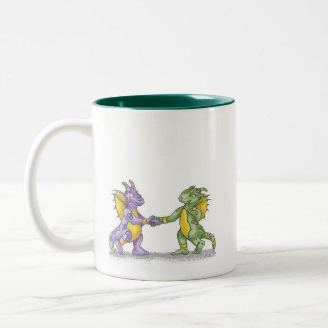 Tasse 2 Couleurs Je vois un dragon, maman ! illustrations de studio (Gauche)