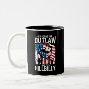 Tasse 2 Couleurs Je vote pour l'Outlaw et le Hillbilly 2024