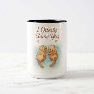 Tasse 2 Couleurs Je vous adore totalement – Douce aquarelle d'amour