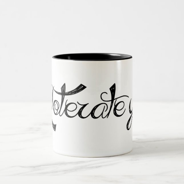 Tasse 2 Couleurs Je vous tolère (Centre)