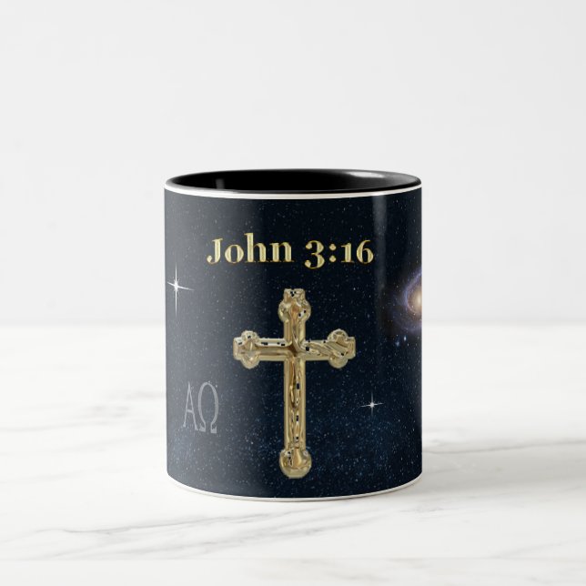 Tasse 2 Couleurs Jean 3:16 (Centre)