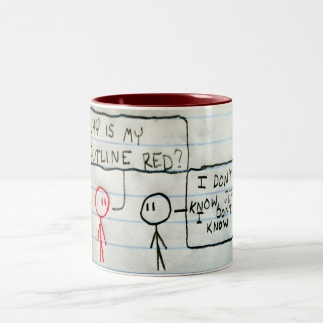 Tasse 2 Couleurs Jeff est rouge (Centre)