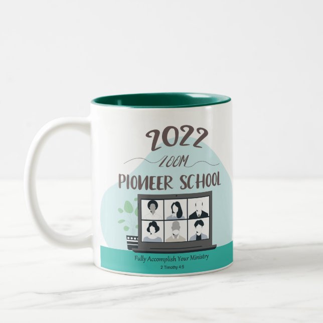 Tasse 2 Couleurs Jehovah Witness Zoom Pioneer School 2022 (Gauche)