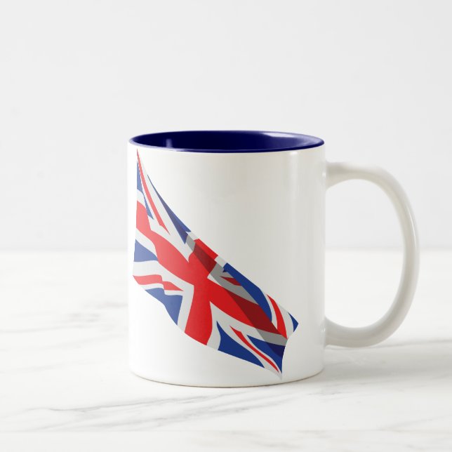 Tasse 2 Couleurs J'entends le drapeau britannique/Union Jack (Droit)