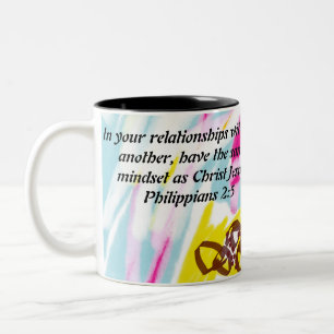 Tasse 2 Couleurs Jésus aime le monde