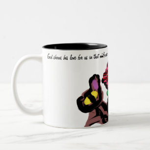 Tasse 2 Couleurs Jésus aime rose