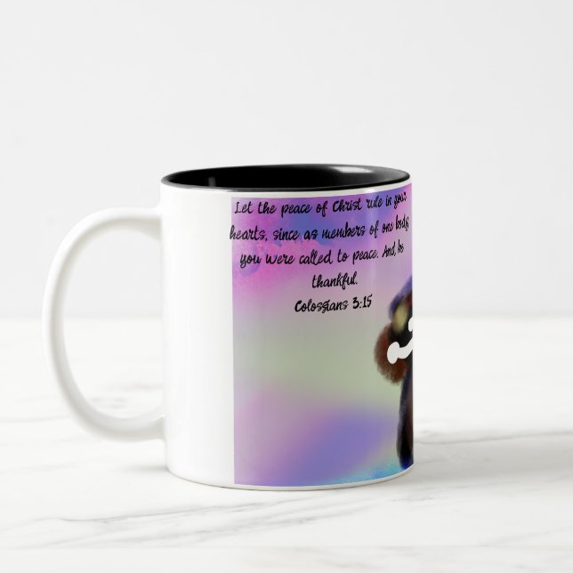 Tasse 2 Couleurs jésus amour (Gauche)