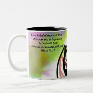 Tasse 2 Couleurs jésus amour impossible