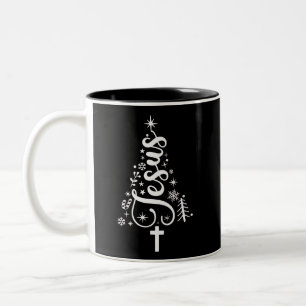 Tasse 2 Couleurs Jésus chrétien Noël verset biblique Foi