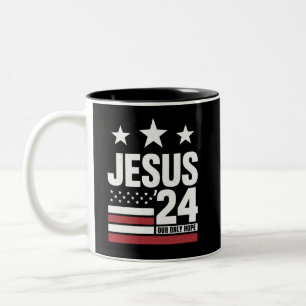 Tasse 2 Couleurs Jésus-Christ 2024 Président Élection USA Politique