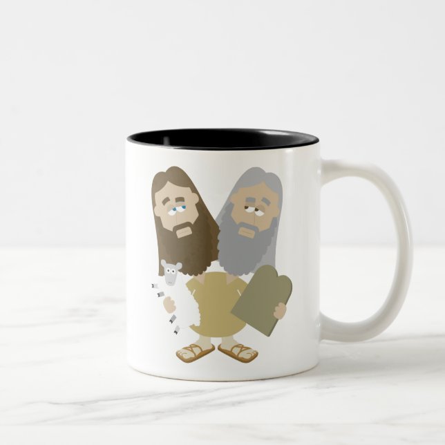 Tasse 2 Couleurs Jésus contre Moïse (Droit)
