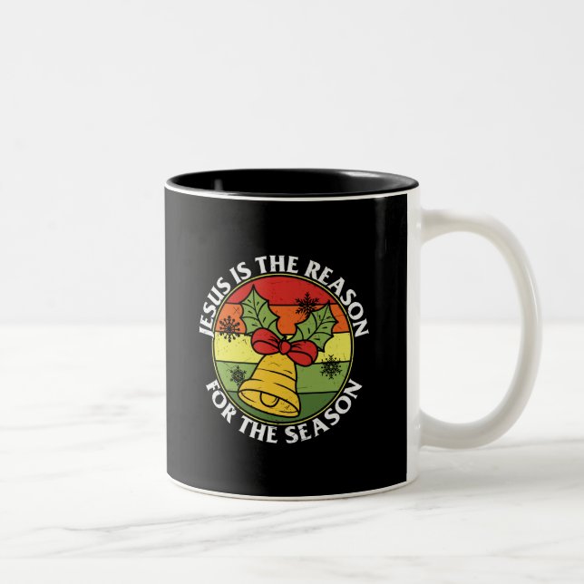 Tasse 2 Couleurs Jésus Est La Raison De La Saison (Droit)