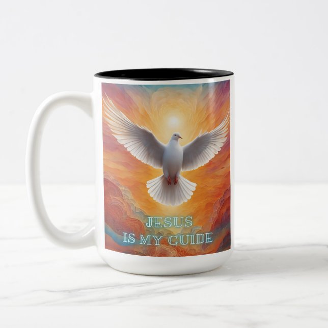 Tasse 2 Couleurs Jésus est mon guide (Gauche)