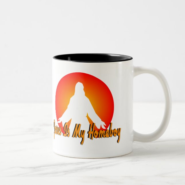 Tasse 2 Couleurs Jésus est mon Homeboy (Droit)