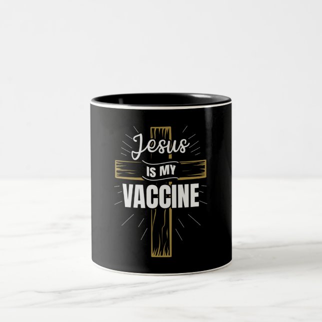 Tasse 2 Couleurs Jésus Est Mon Vaccin Foi Chrétienne (Centre)