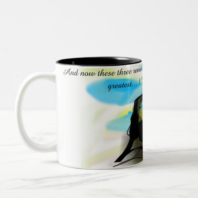 Tasse 2 Couleurs jésus ici (Gauche)