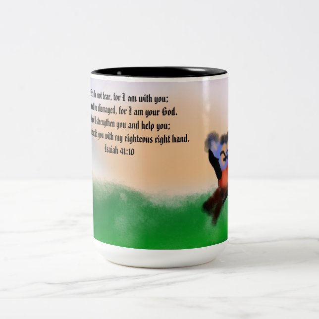Tasse 2 Couleurs Jésus ici  (Centre)