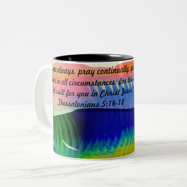Tasse 2 Couleurs jésus joice (Devant gauche)
