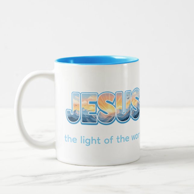 Tasse 2 Couleurs Jésus Lever du Soleil (Gauche)