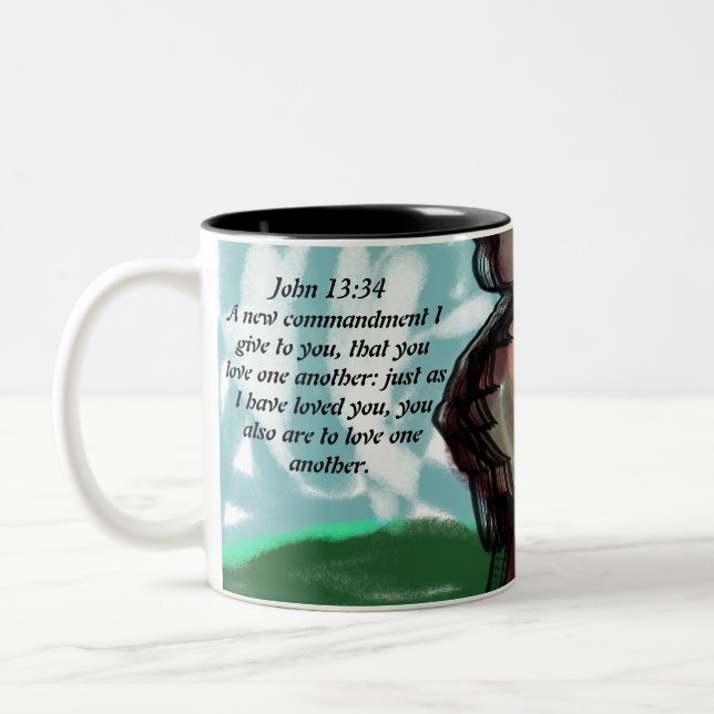 Tasse 2 Couleurs Jésus nous aime (Gauche)