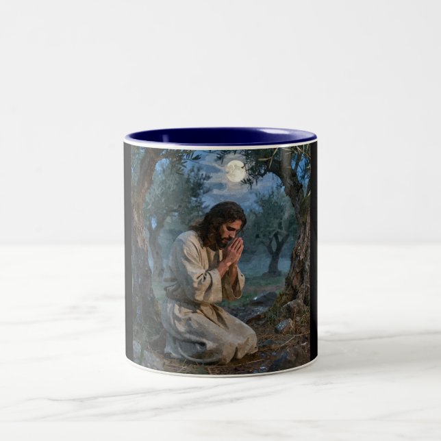 Tasse 2 Couleurs Jésus priant (Centre)