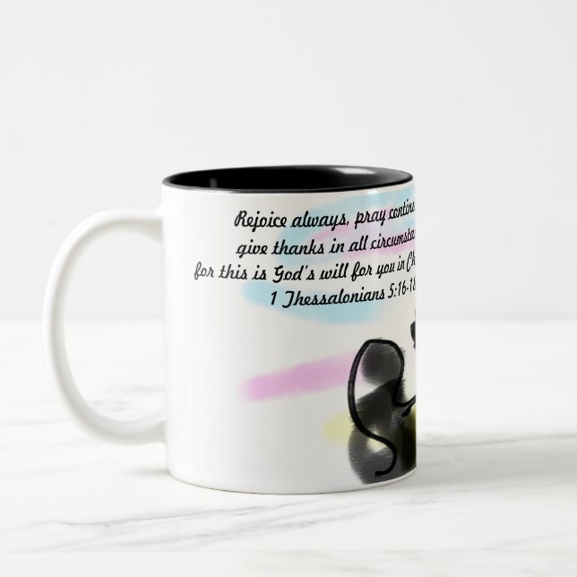 Tasse 2 Couleurs jesus réjouis (Gauche)