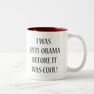 Tasse 2 Couleurs J'étais Anti-Obama