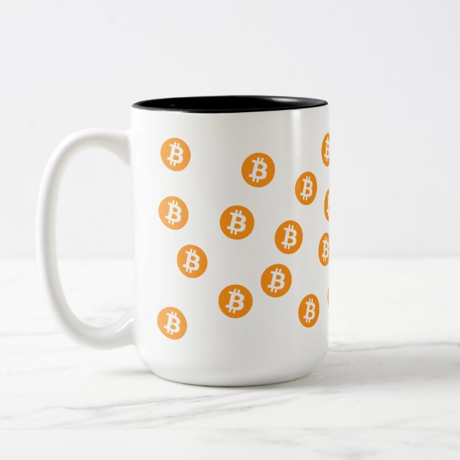 Tasse 2 Couleurs Jeton de chiffrement Bitcoin Wave BTC (Gauche)