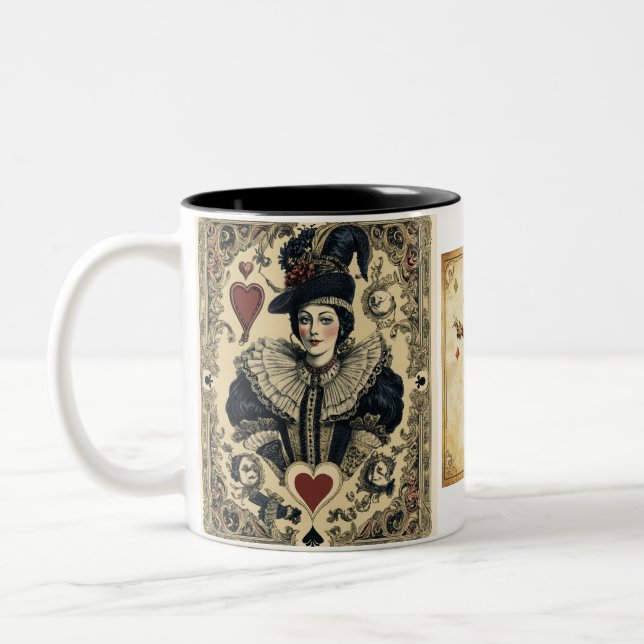 Tasse 2 Couleurs Jeu de cartes ancien (Gauche)
