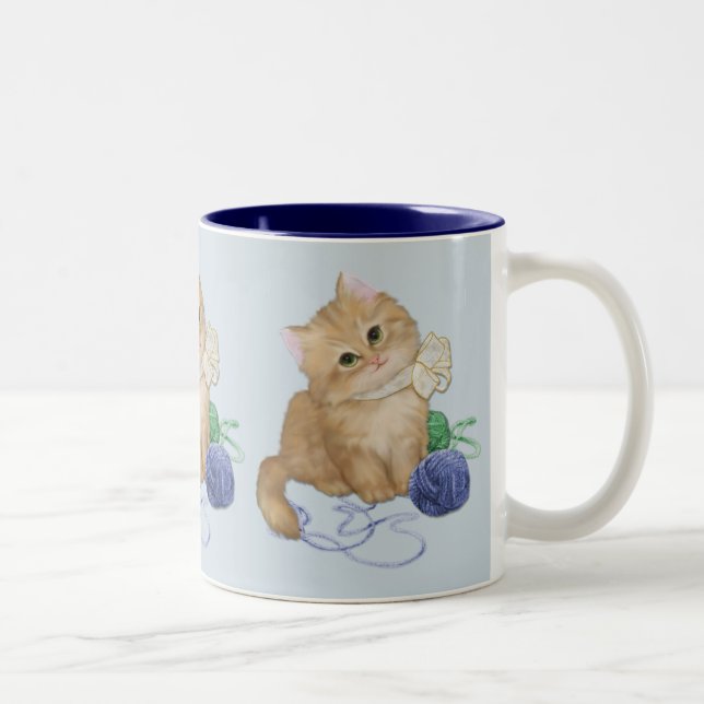 Tasse 2 Couleurs Jeu de chaton (Droit)
