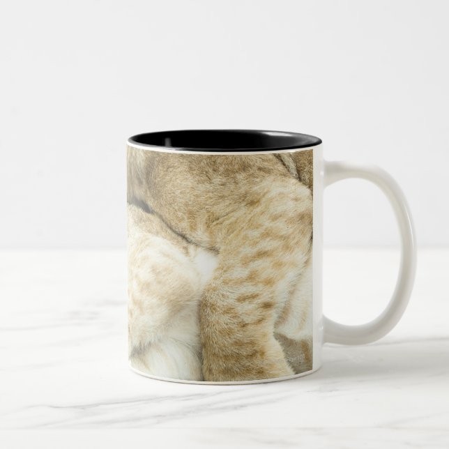 Tasse 2 Couleurs Jeu de deux petits animaux de lions (Droit)
