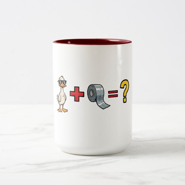 Tasse 2 Couleurs Jeu de mots avec du ruban adhésif (Centre)