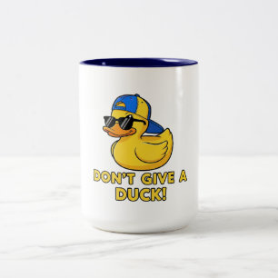 Tasse 2 Couleurs Jeu de mots 'Don't Give a Duck'