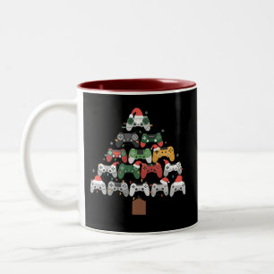 Tasse 2 Couleurs Jeu de Noël Arbre Joueurs Joueur Noël Cadeaux