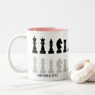 Tasse 2 Couleurs Jeu d'échecs moderne personnalisé