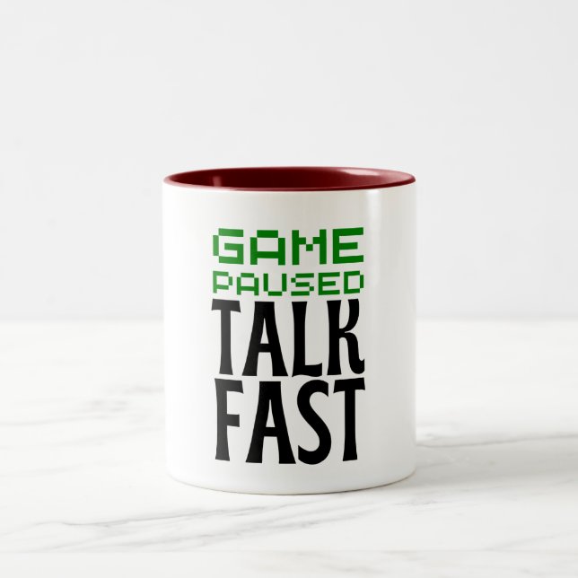 Tasse 2 Couleurs Jeu Pause Parler Fast - Amusant Joueur (Centre)