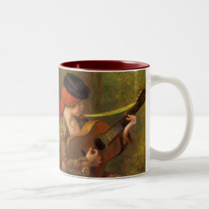 Tasse 2 Couleurs Jeune Espagnole avec guitare par Pierre Renoir