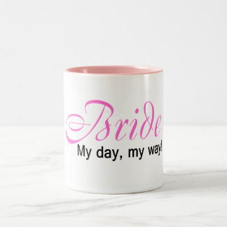 Tasse 2 Couleurs Jeune mariée (mon jour, ma manière !)