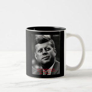 Tasse 2 Couleurs JFK "Pardonne Ne Pas Oublier" Citation De Sagesse 